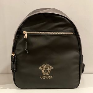 Versace Parfums Backpack with Greca Logo on Straps